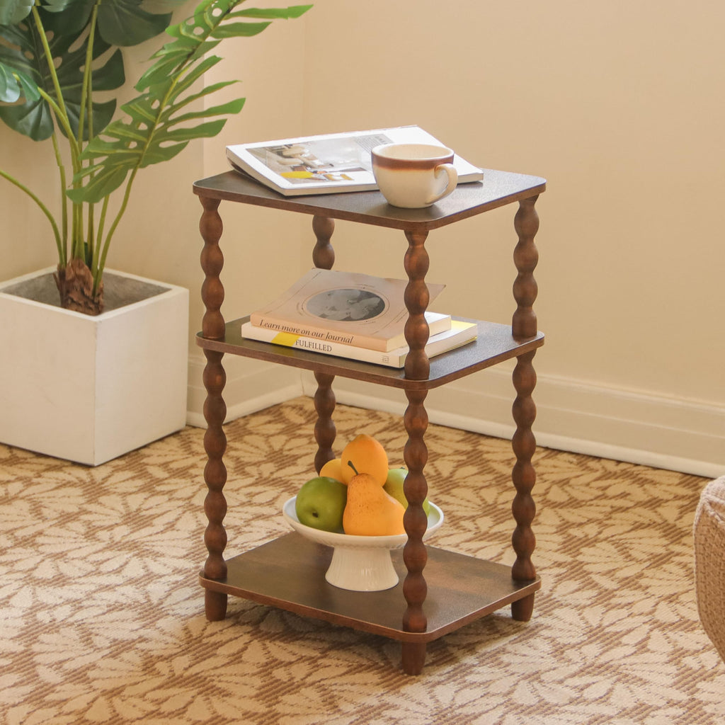 Small 3-Tier Side Table with Shelf S611246