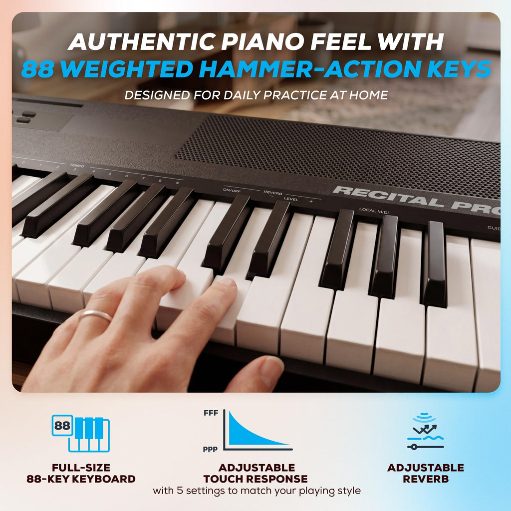 88-Key Weighted Digital Piano with Hammer Action E146884