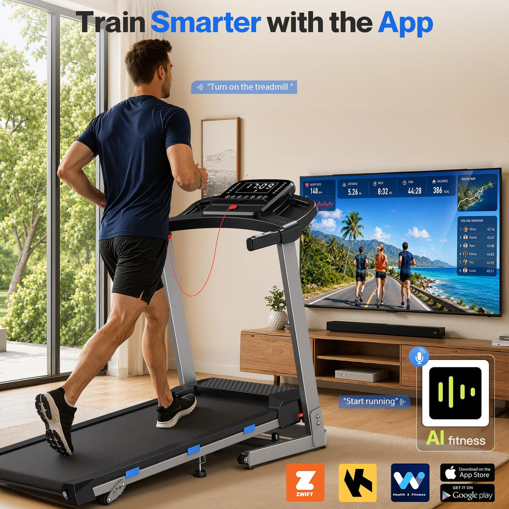 Foldable Treadmill with 10% Incline 400 LBS Capacity M151