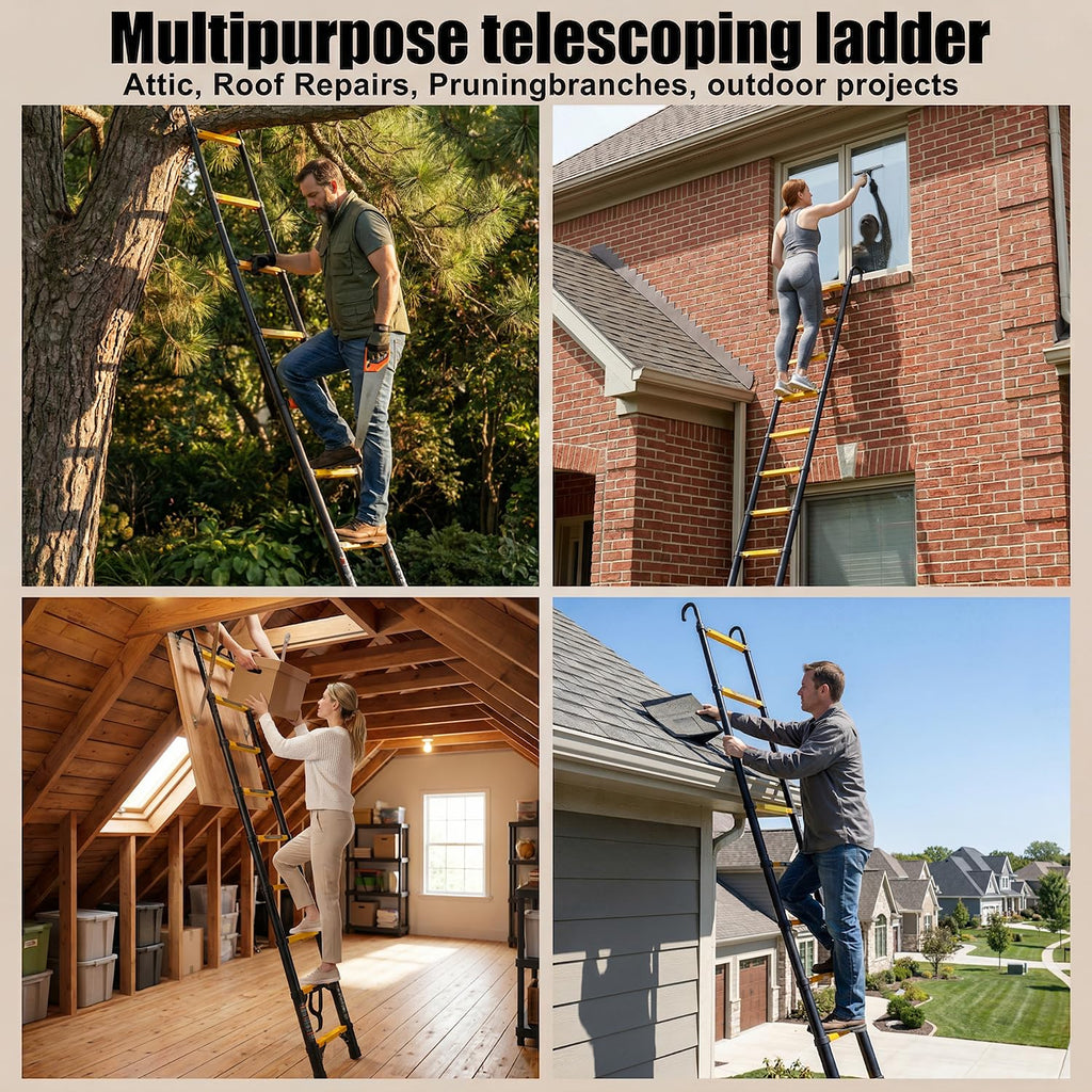 10.5FT Aluminum Telescoping Ladder X34303