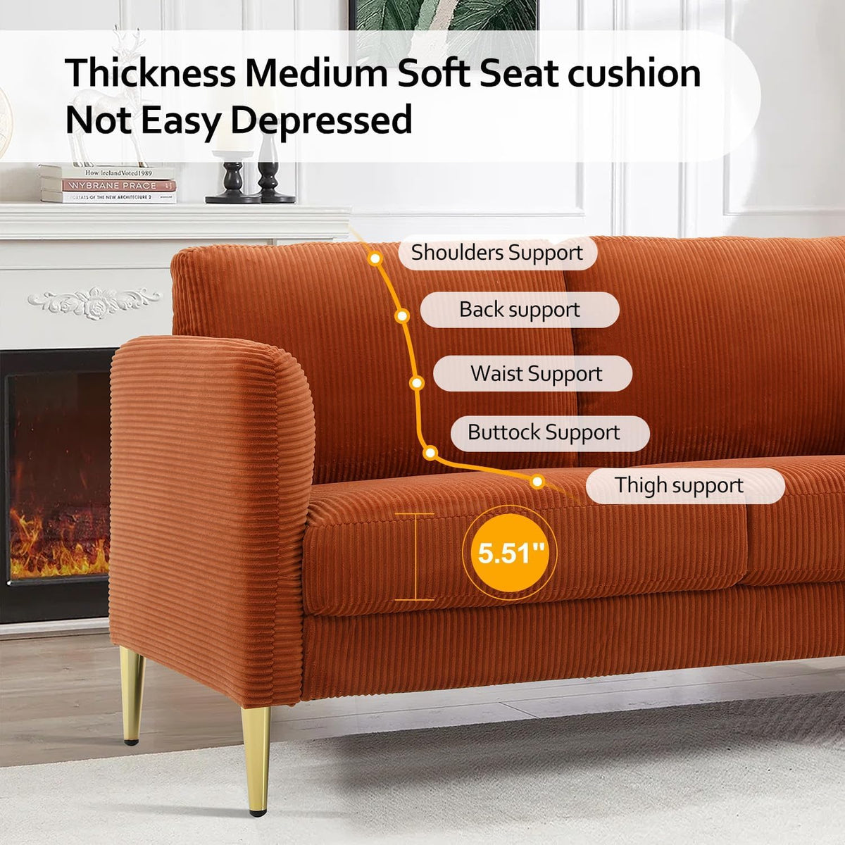 Velvet Loveseat Sofa S20687