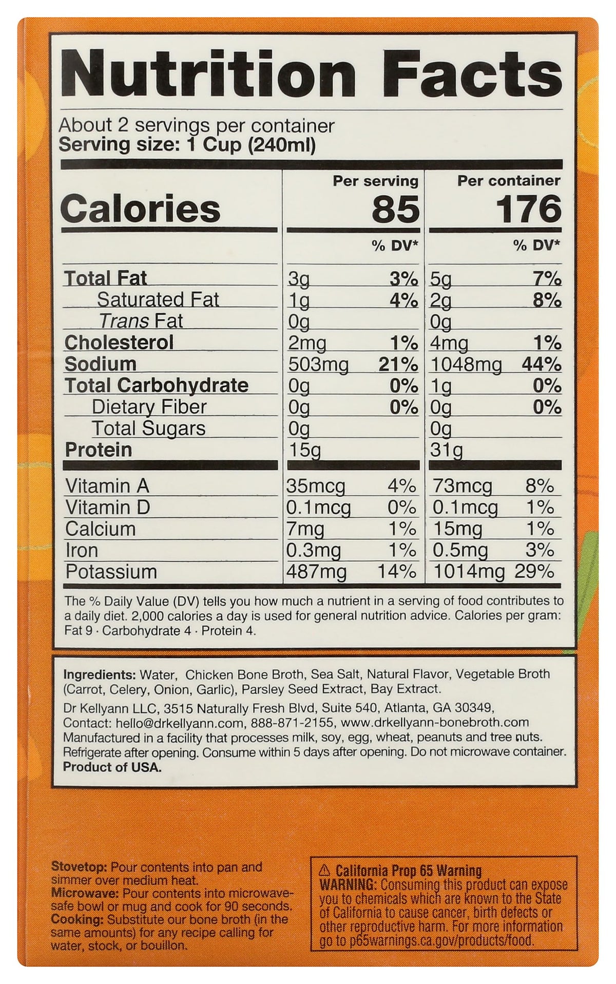 Bone Broth Chicken Roasted 16.9 Ounce T683048