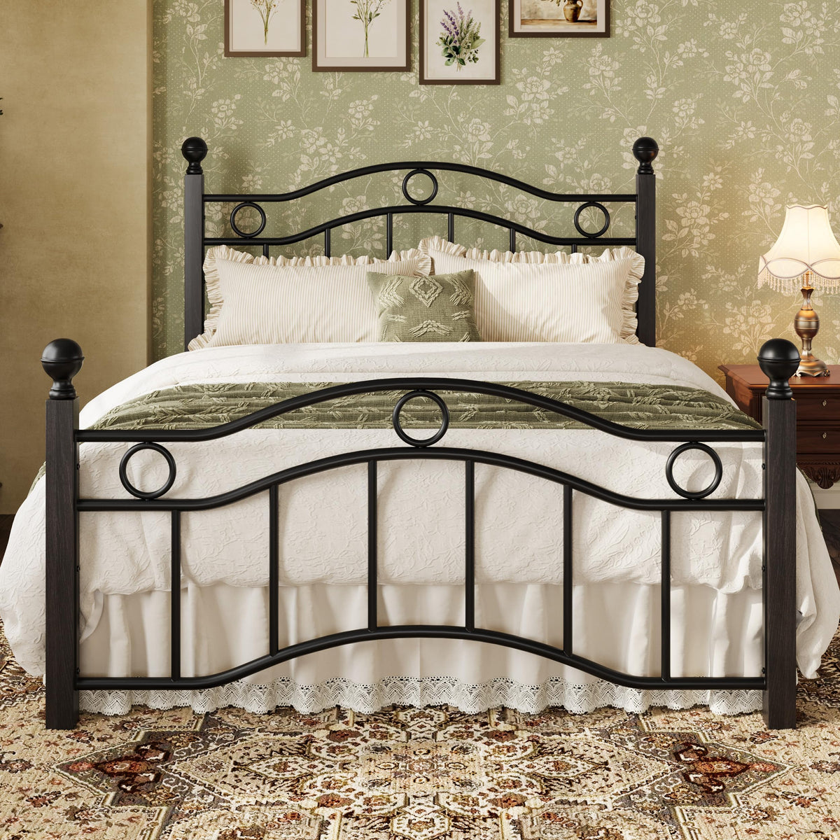 Full Size Black Metal Bed Frame Z6731