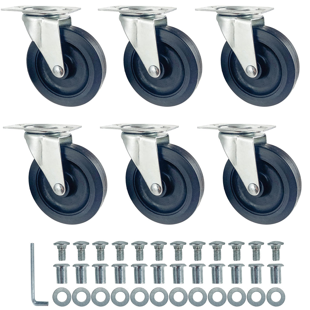 Caster Wheels for Mechanic Creepers, 3'' Pack of 6 C13349